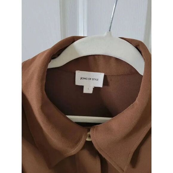 Song of style alice midi dress in chocolate brown Large NWT - Picture 8 of 12